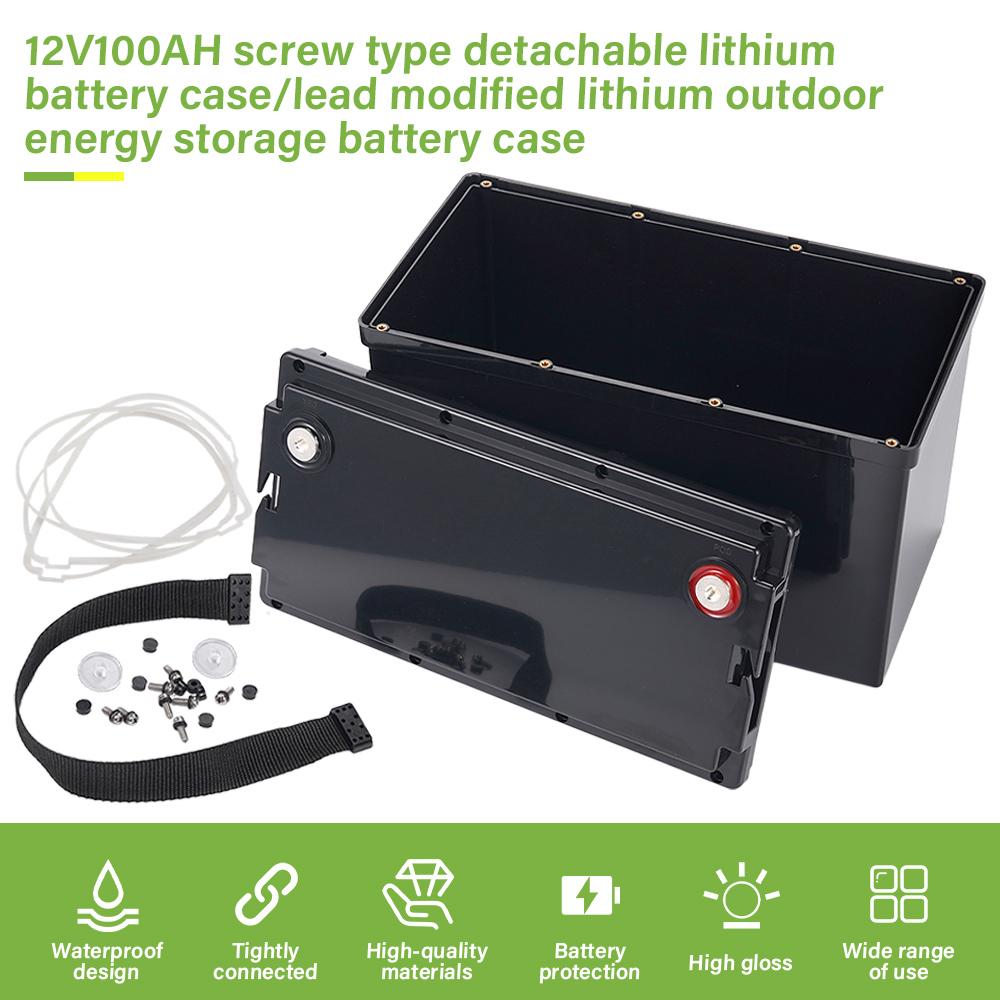 Waterproof Battery Box Battery Protection Box for Lithium Batteries Commonly Used in Scenarios with Carrying Strap Accessories