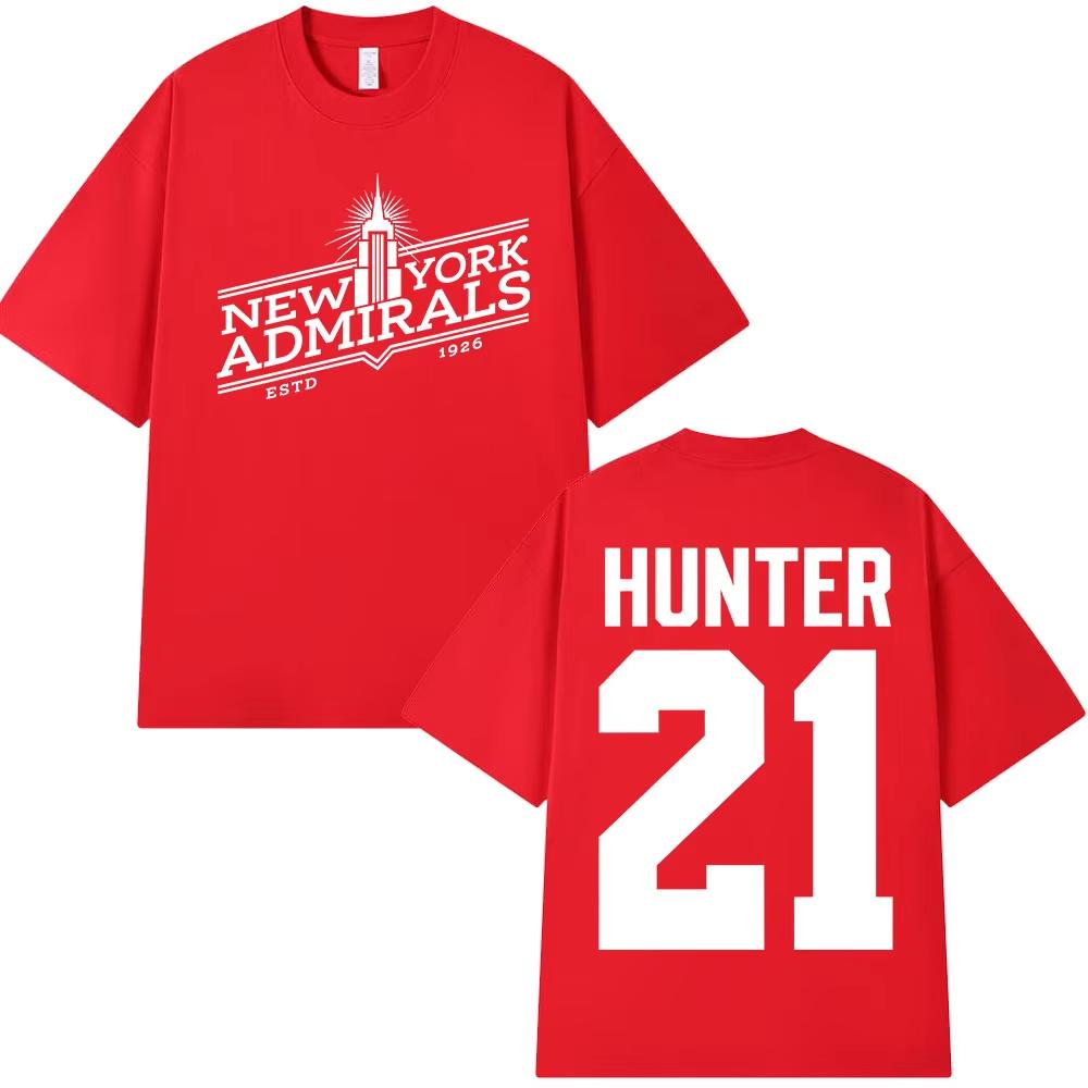 Heated Rivalry Scott Hunter 21 New York Admirals T-Shirt Herrenbekleidung Mode Vintage Oversized T-Shirt Baumwolle Lässige T-Shirts