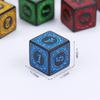 10pcs/Pack Acrylic D6 Carved Pattern Dice 6-Sides Accessories Polyhedron Colorful Dice Digital Game Dice Cubes