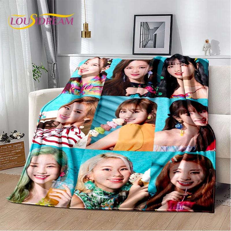 3D TWICE KPOP Korean Girl Group Momo Sana Soft Blanket,Flannel Blanket Throw Blanket for Living Room Bedroom Bed Sofa Picnic Kid