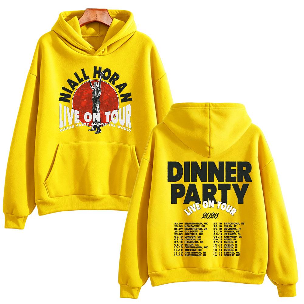 Dinner Party Across The World Hoodies Niall Horan Music Tour Dates Graphic Sweatshirts  Men Women Casual Streetwear Pullovers