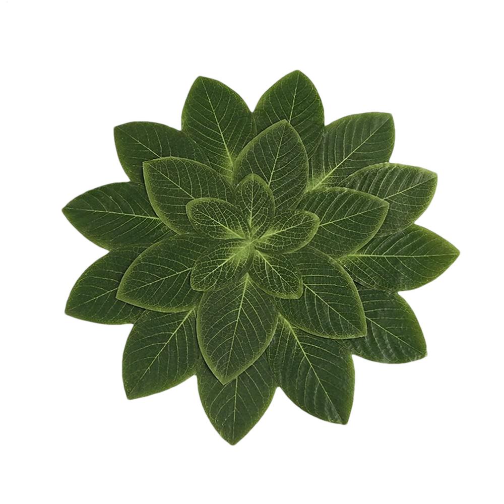 Sottopiatto Resistente al Calore Decorazione Tavola Forma Foglie Verdi Sottopiatto a Prova di Calore Lavabile Sottopiatti per Tavola da Pranzo Isolamento Termico Tavolo