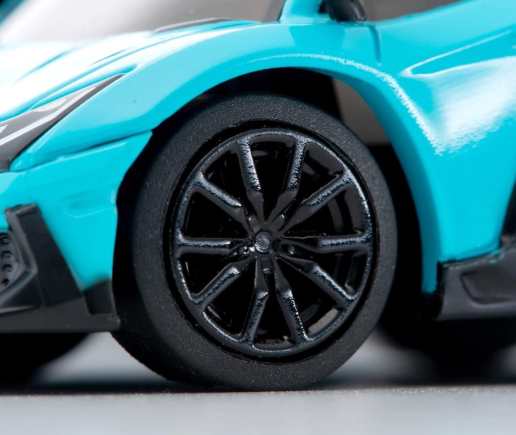 TOMYTEC zero Lamborghini Aventador Anniversario Light Blue Choro-Q Z-75c 50° (Finished Product)