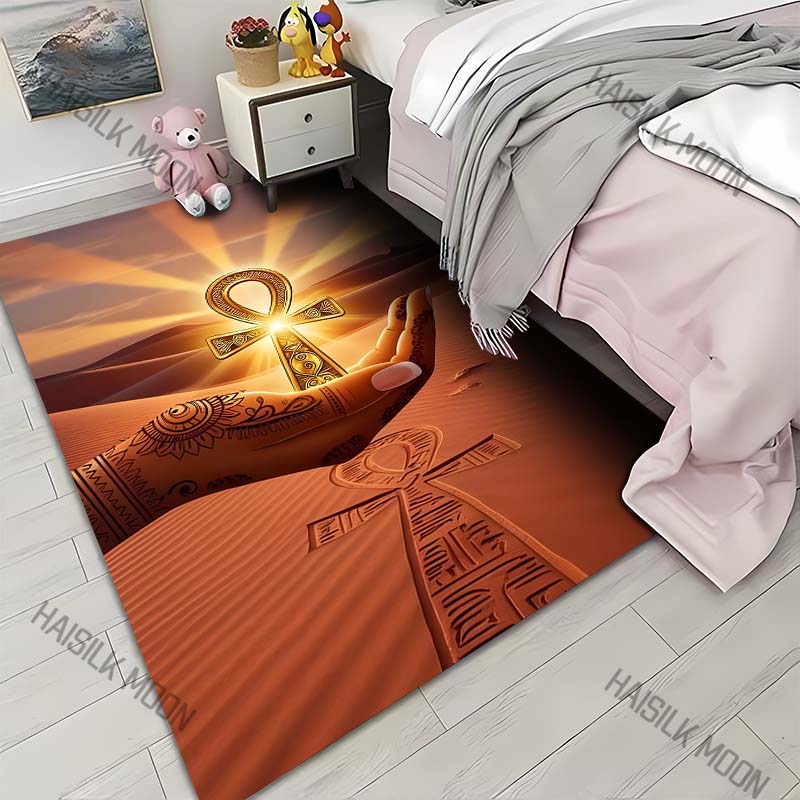 

Ancient Egyptian Scepter Carpet for Living Room Bedroom Bedside Floor Mat Cloakroom Kids Activity Area Rugs Large Size 40x60cm