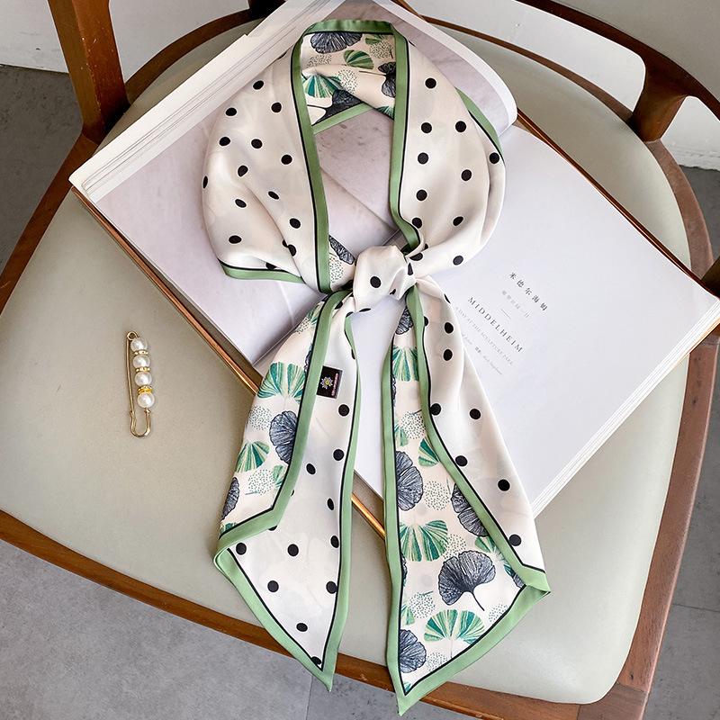 

Новый Роскошный Узкий Короткий Твиловый Шарф из Шелка для Женщин Тканевые Шейные Платки Полоска для Волос Шелковая Лента Маленький Шарф на Ручку Сумки Женский Галстук 14x147CM