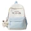 Schoolbag Checked Cat Pastoral School Bag Female Japanese Fashion Niche Middle School Student Fashion Backpack Casual Versatile Backpack