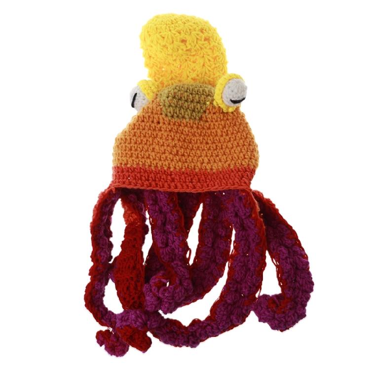 Fun Octopus Knit Gradient Beanie Hat Halloween Costume Cover Cap for Men Women