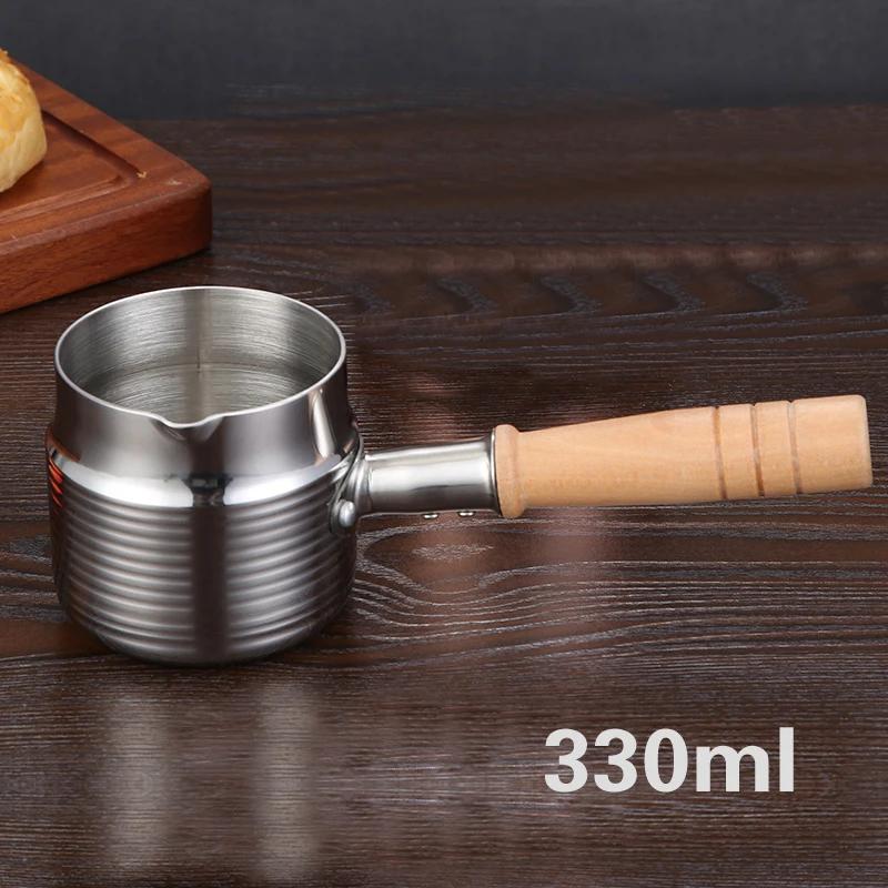 Choke Oil Pots Hot Oil Pan Butter Chocolate Melting Sauce Coffee Pot Milk Pot Panelas Small Pot Mini Stainless Steel Milk Pots