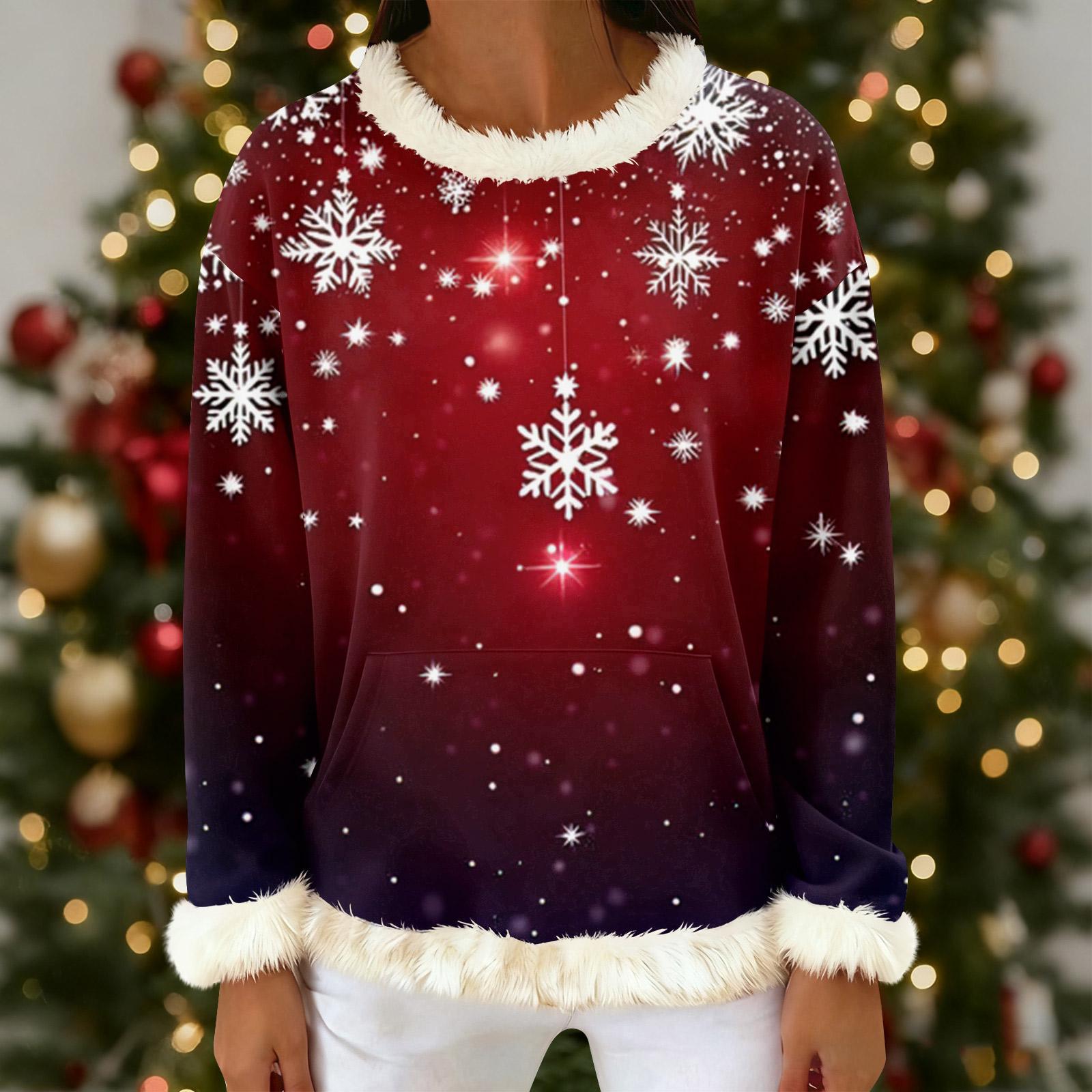 

Женская повседневная модная толстовка с капюшоном и длинным рукавом с принтом XL винный