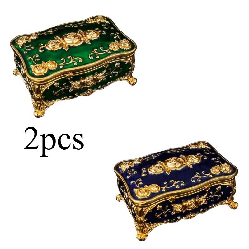 1/2pcs European jewelry storage box rose jewelry box multifunctional storage box wedding gift