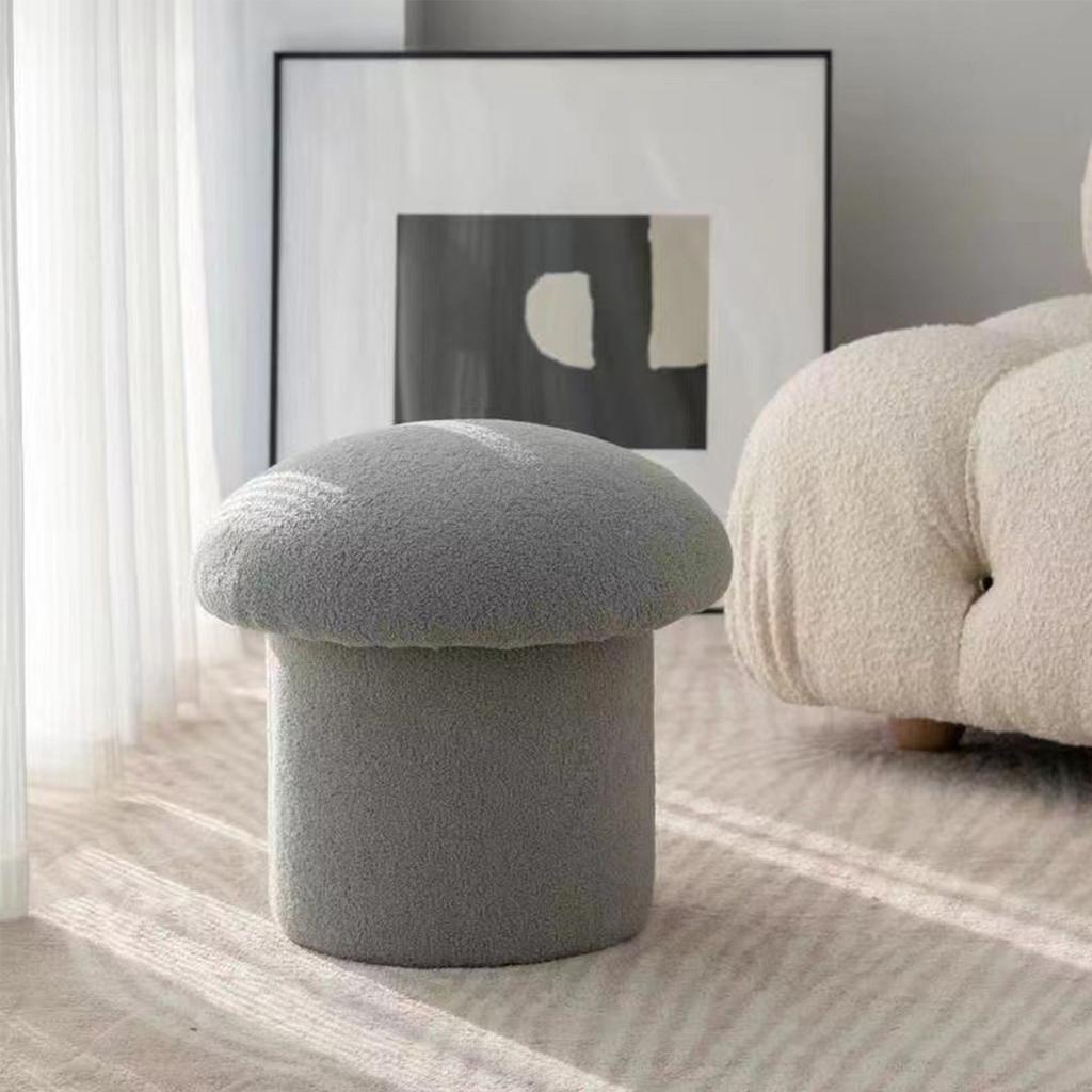 Sofa Bench Simple Modern Elastic Comfortable Soft Round Pine Wooden Foot Stool for Home Decoration