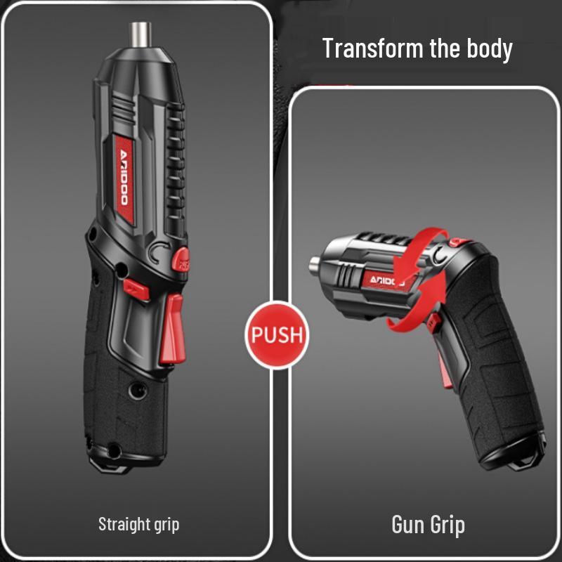 Rechargeable Multifunctional Electric Screwdriver Set - Compact Household Phillips & Slotted Tool.