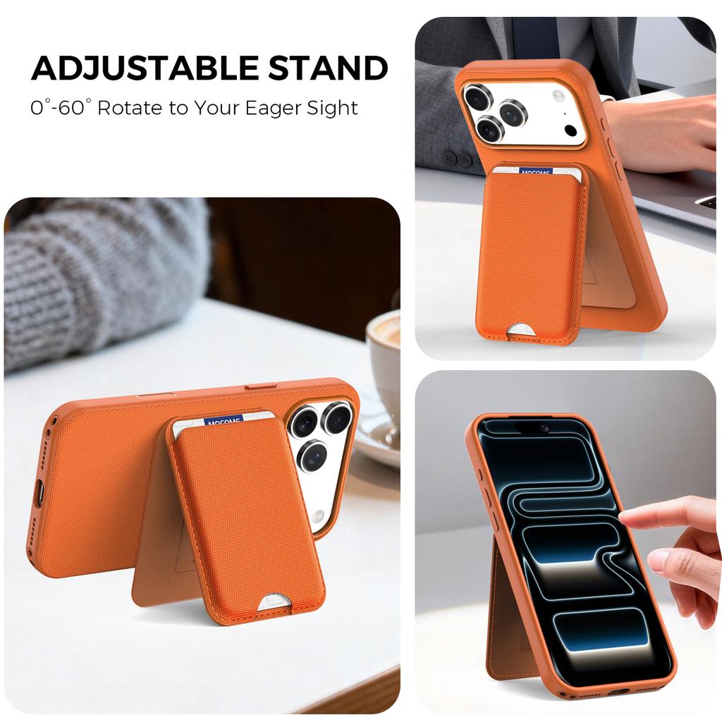 2 in 1 Detachable Card Holder Stand Fabric Phone Case For iPhone 17 Pro Max 16 Plus 15 14 13 12 11 Shockproof Portable Cover