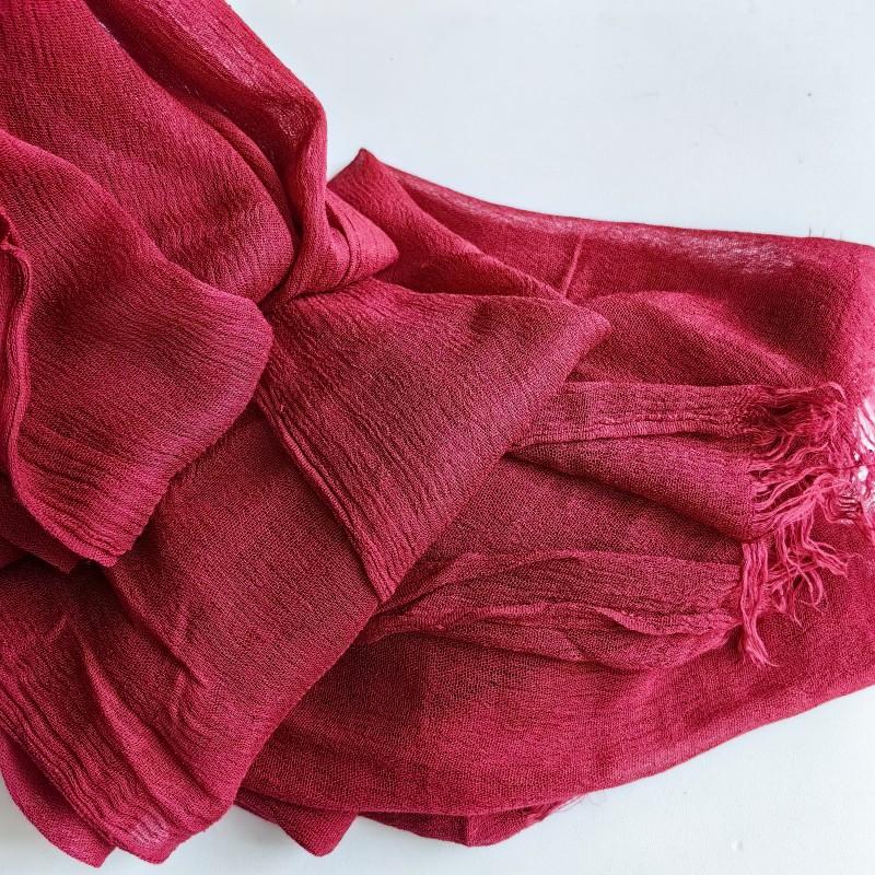 61 Colors Soft Cotton Viscose Scarf Rayon Material Muslim Hijab Mid Eastern Plain Solid Color Headscarf With Tassel