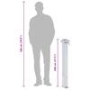 Colonna d'acqua da giardino 100 cm Acciaio Inox Quadrata