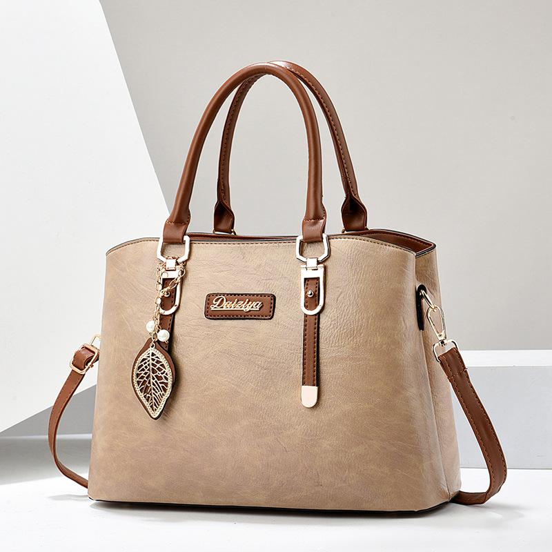 

Минималистичная женская сумка большой вместимости, ретро повседневная сумка-тоут с кисточкой, женская сумка кроссбоди, качественная кожаная женская сумочка