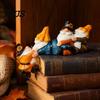 Decorative Statues for Fireplaces Christmas Table Edge Sitter Figurine, Tug of War Hanging Character Decor, Snowman Indoor Festive Window Displays