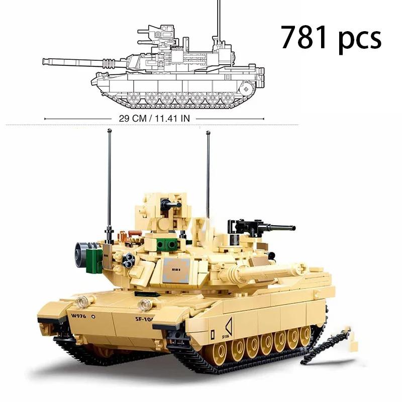 Military Vehicles Tank Sets SWAT Army City Police T34 Model Building Blocks DIY Brick Kids Toys Classic World War II WW2
