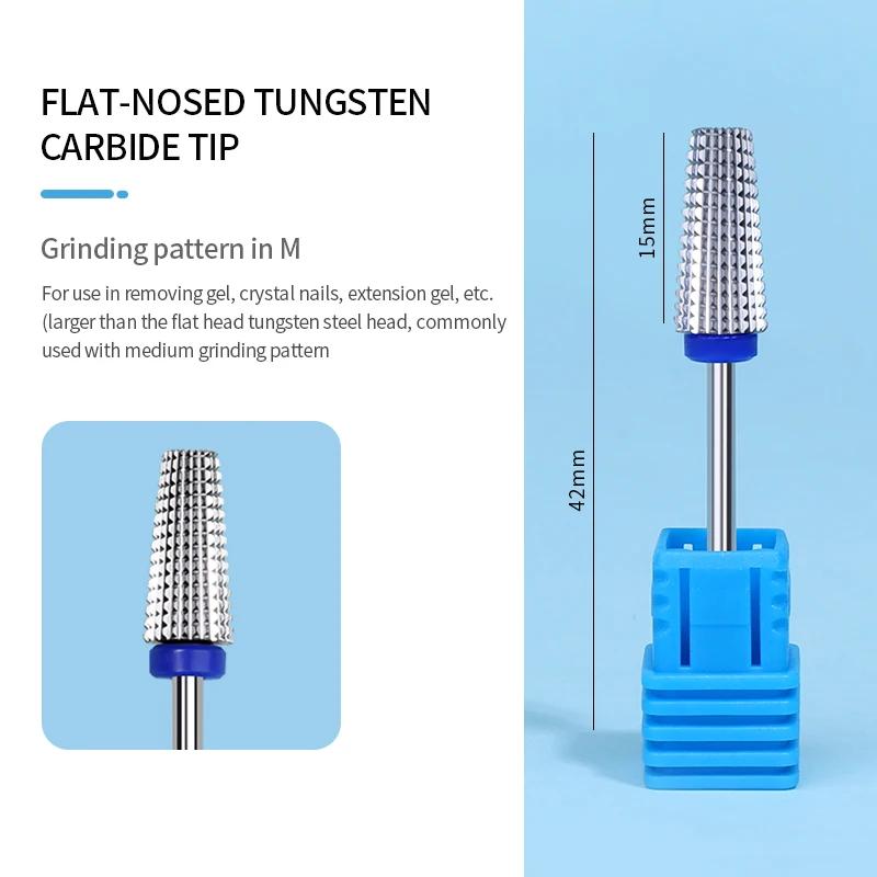 Professional Nail Drill Bits Tungsten Carbide Milling Gel Removal Cutters Set Tips Sander Heads Manicure Lathe Strawberries