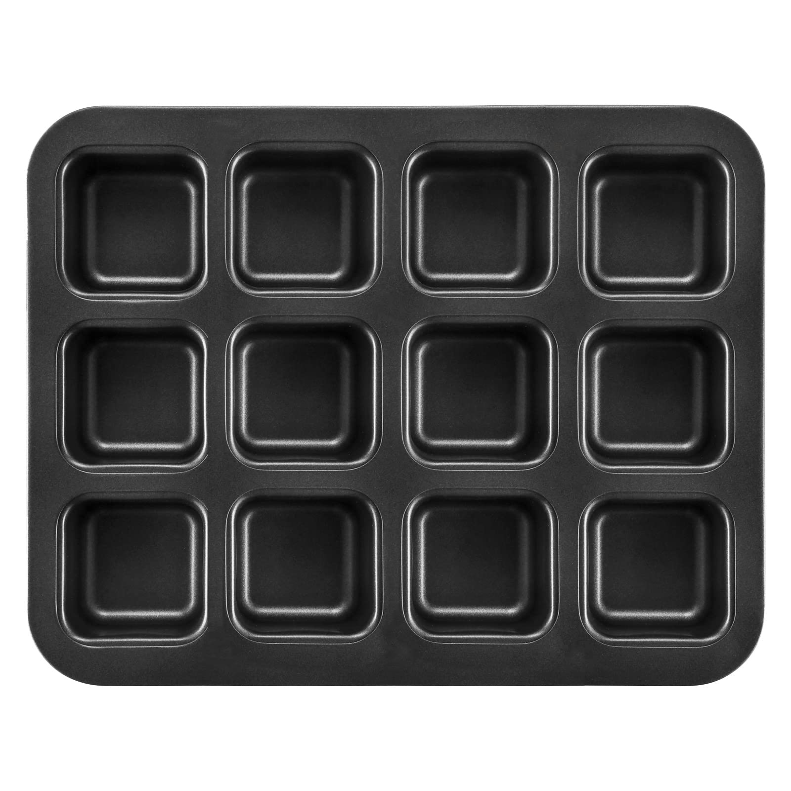 

CHEFMADE Muffin Pan, Brownie Pan, Square Cake Pan, 12-Cavity, Custom Designed for Non-Stick Cupcakes, 32.5*25.7*4.2cm