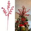 4-Piece Christmas Tree Candy Cane Picks - Festive Woolen Candy Roll Decorations for Xmas, New Year & Winter Holidays