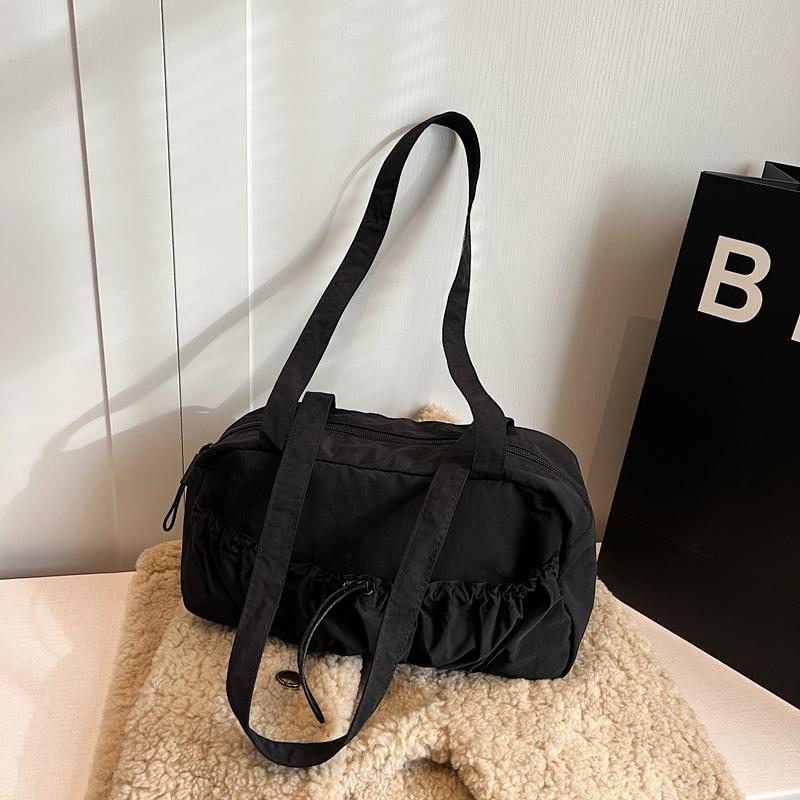 

Простая сумка через плечо для женщин с завязками на шнурке, легкая, вместительная, с застежкой-молнией, сумка для фитнеса для ежедневного использования