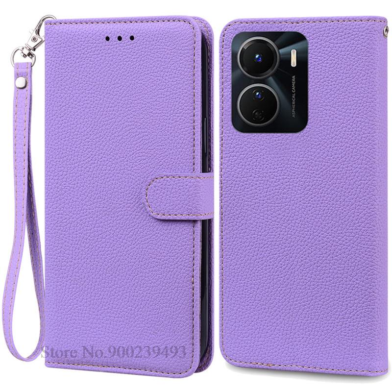 

Для чехла Vivo Y16 Чехлы VivoY16 TPU Черный Силиконовый Чехол-кошелек для Vivo Y16 V2204 V2214 Чехол Y 16 4G Противоударный Чехол-книжка For Vivo V2204 V2214