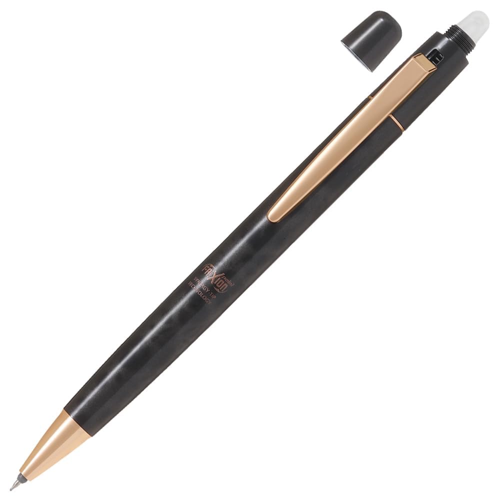PILOT Frixion Point Knock Biz Ballpoint Marble Black Pen, 0.4mm, (LFPK3SS4MAB)
