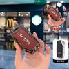 Zinc Alloy Style Leather Car Key Case Cover Protection Shell For Kia Sportage Ceed Xceed Sports K5 Seltos 2019 2020 2022 2023