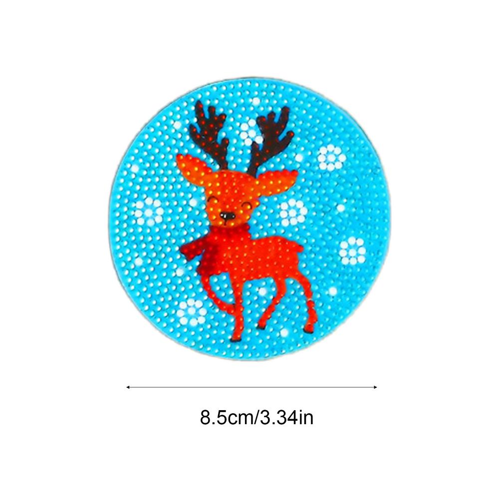 

Подставки под стаканы Gem Art Christmas, набор подставок под стаканы Gem Art с рисунком и держателем, 8 шт., подстаканники для напитков с рисунком ручной работы