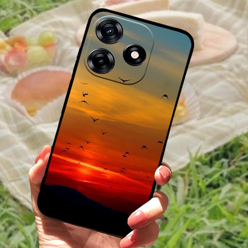 For Tecno Spark 10C Case Spark10 4G Soft Silicone Back Case for Tecno Spark 10 10 C Spark10C Phone Cover Black Bumper TPU Funda