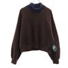 SHAREEF Made In Japan Long Sleeve Mock Neck Sweater 1 Two-tone Color Women Used