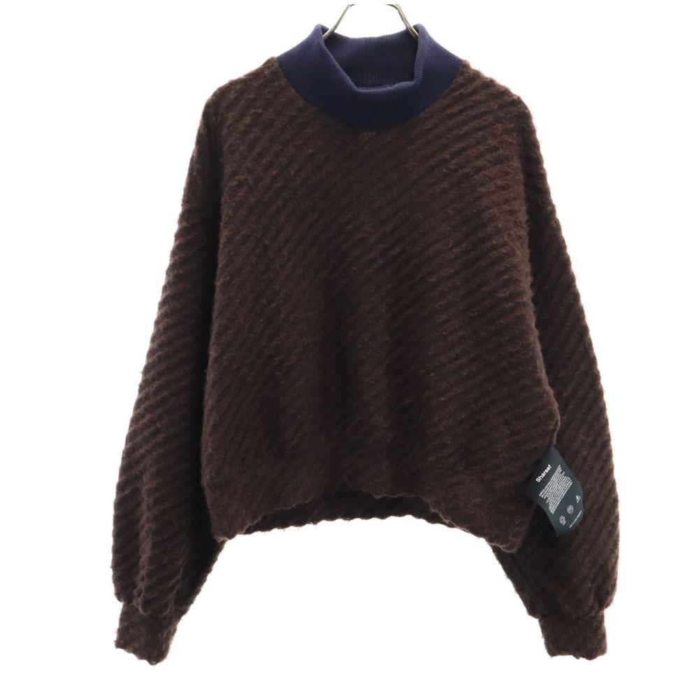 

SHAREEF made in Japan Long sleeve Mock neck sweater 1 Two-tone color Women Used