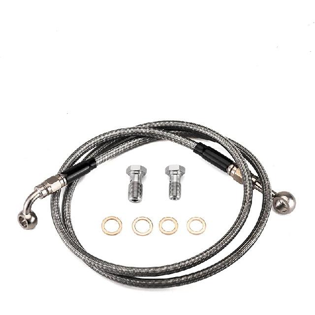 Mofun Extended Length Stainless Steel Hydraulic Front Brake Line Kit Non-ABS For 12"-14" Handlebar Compatible With Harley Sportster XL 883 1200