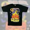 VTG Y2K Halloween Holiday Pumpkins Bat Witch Novelty Cute T Shirt Womens L Black Vintage Washed Soft Slightly Stretched