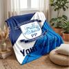 Preston North End Custom Name Text Flannel Blanket Soccer Logo Personalized Fleece Throw Blanket Special Gift For Sofa Bedroom Home