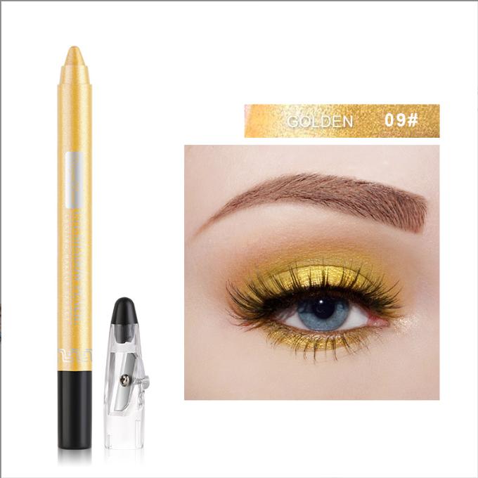 Farb-Lidschattenstift, langlebig, wischfest, Lidschattenstift, Lidschattenstift, glitzernd, glatt, aufhellend, schimmernd, Augen-Make-up, Kosmetik