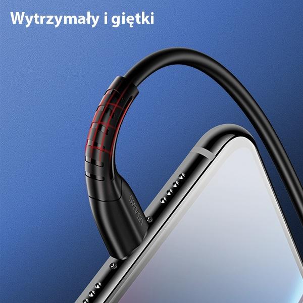 Usams Kabel U35 Lightning 2A Fast Charge1M Czarny/Black Sj364Usb01 (Us-Sj364)