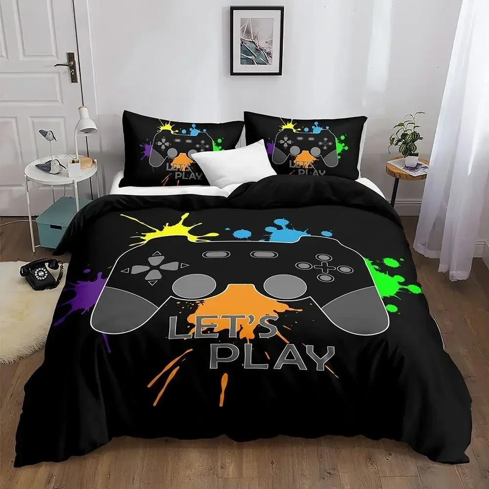 

Gamer Bedding Sets for Boys Gaming Duvet Cover Set Video Games Comforter Cover custom Designs Bed Set with Pillowcase US Twin 173x218CM