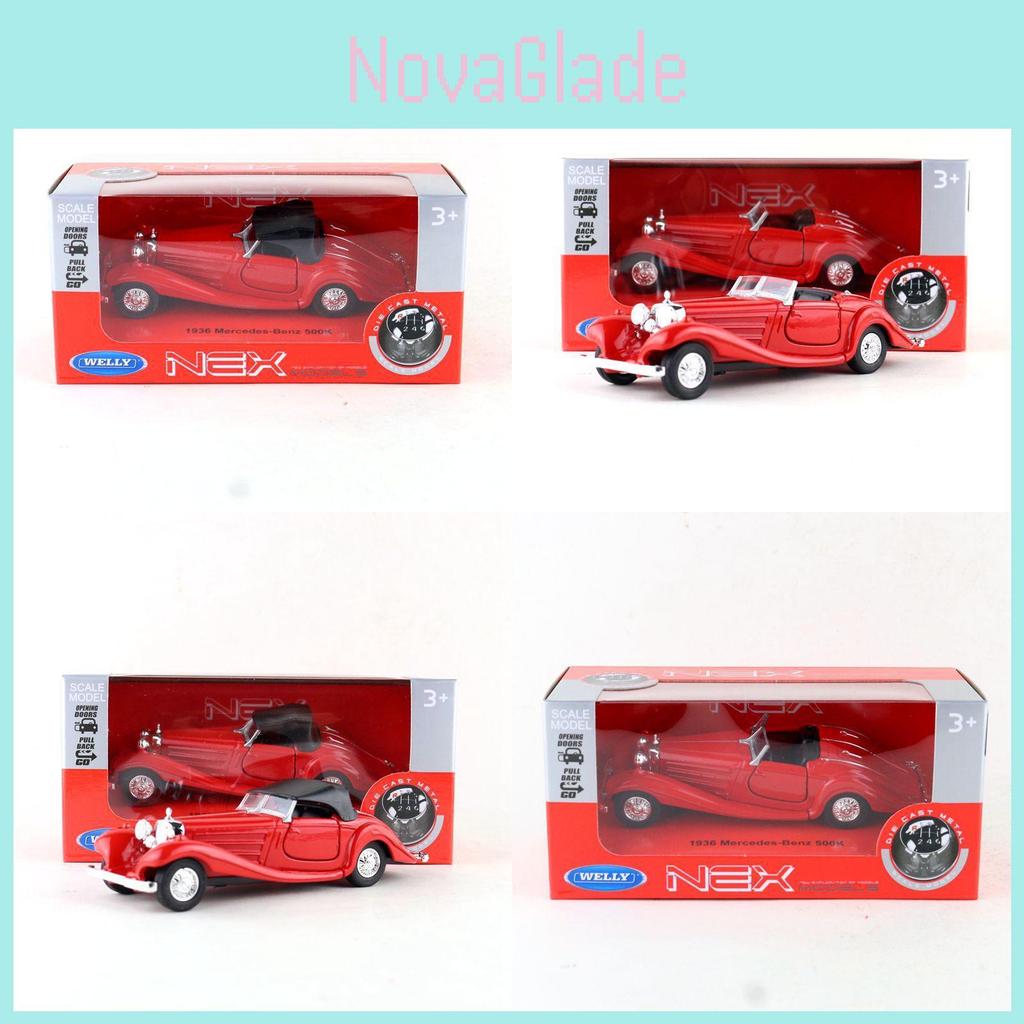 Classic Car Model Alloy Vintage Mercedes 500k With Opening Doors For Kids Play