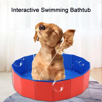 Vasca da bagno per animali domestici Vasca da bagno per gatti Piscina per animali domestici Vasca da bagno per giocare con l'acqua Pieghevole portatile
