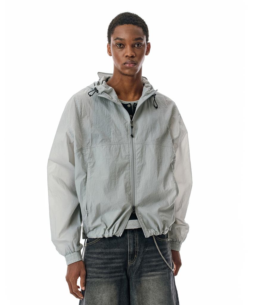Secondmono Flap Sheer Windbreaker [Gray]_Sejk010Gray