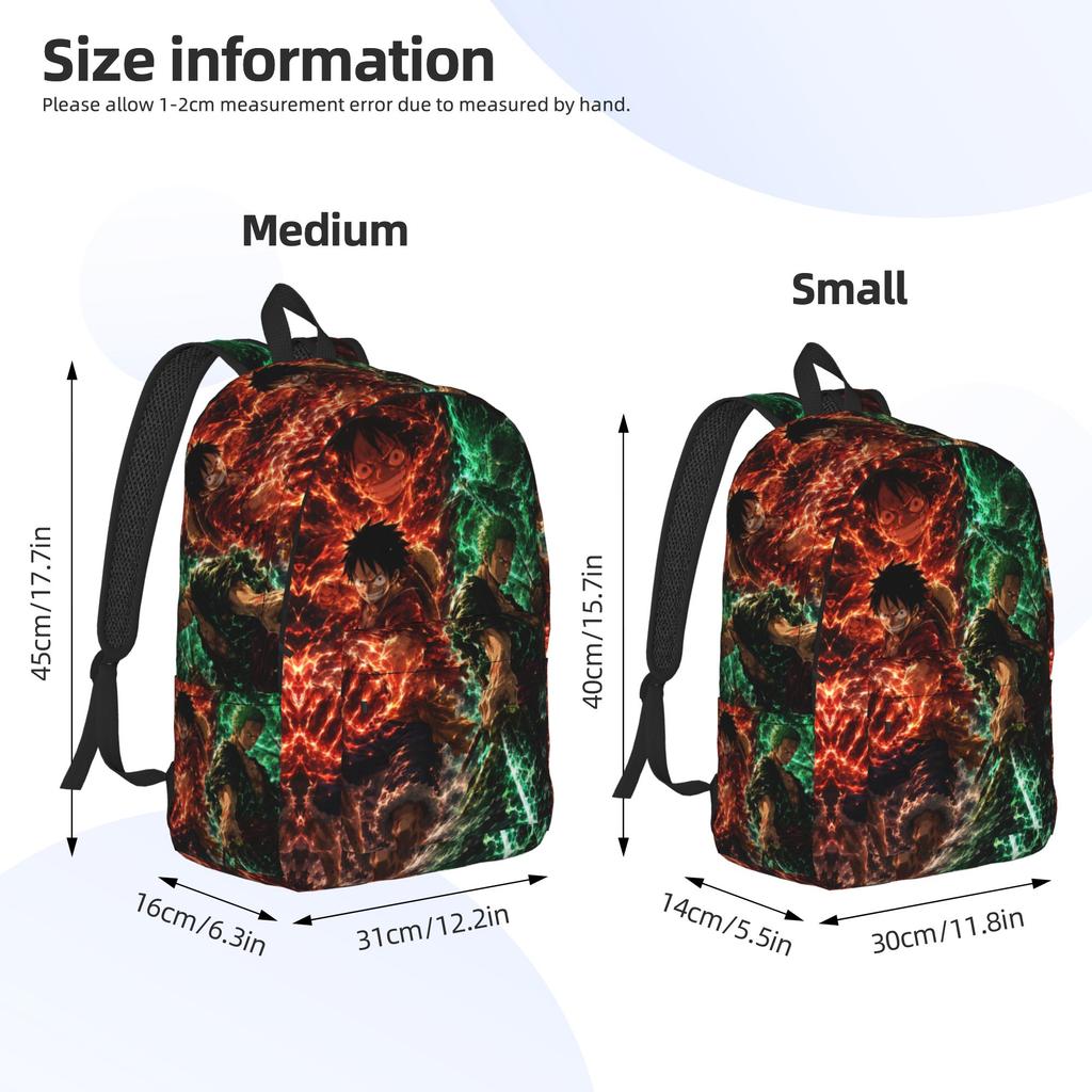 Style Demon Slayer Knapsack Shounen Manga Mochilas Adjustable Strap Campus Sturdy Carry Rucksack Suitable for All Ages