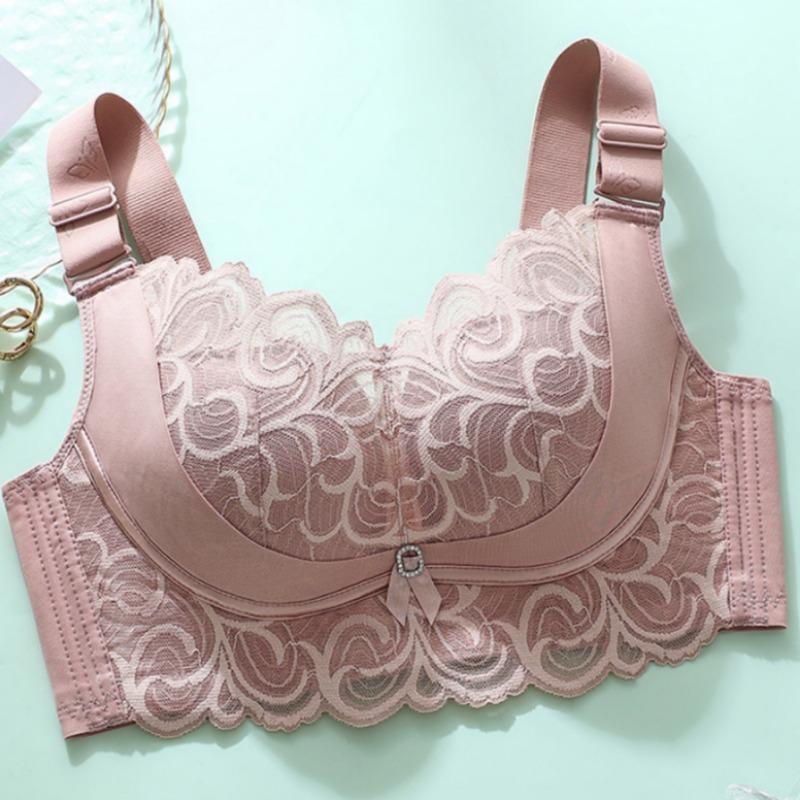 Exquisite Lace Plus Size Bra, Slim and Underwire-free, Fashionable and Sexy Underwear