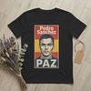 Pedro Sanchez Mír Mír Tričko pro Unisex Španělská Vlajka Vintage Čistá Bavlna Trička Kulatý Výstřih Krátký Rukáv Trička Oblečení jako Dárek