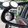 2Pcs Blind Spot Mirror 360 Degree Adjustable HD Glass and ABS Housing Convex Round Stick On Mirror