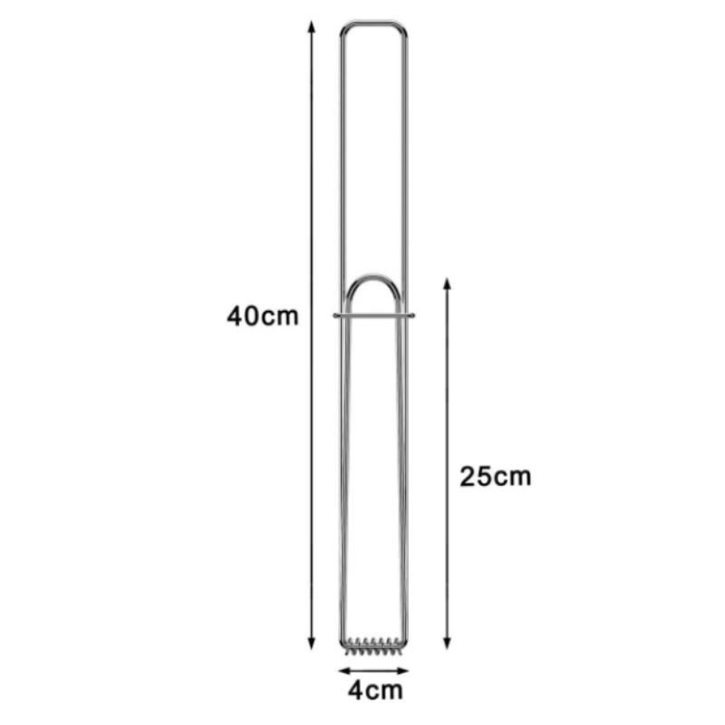 

1/3Pcs Stainless Steel Flat Bbq Clips Short Vegetable Fork Asparagus Leek Grill Clamp Meat Kebab Cooking Outdoor Picnic Kit Long 1PCS