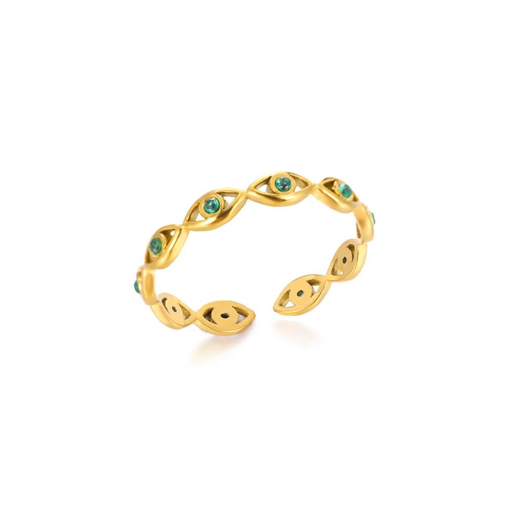 Elegante Edelstahl-Großblüten-Ringe für Damen, Goldfarbe, Sonne, Seestern, Offener Ring, Fingerschmuck, Hochzeit, Ihr Geschenk, Punk