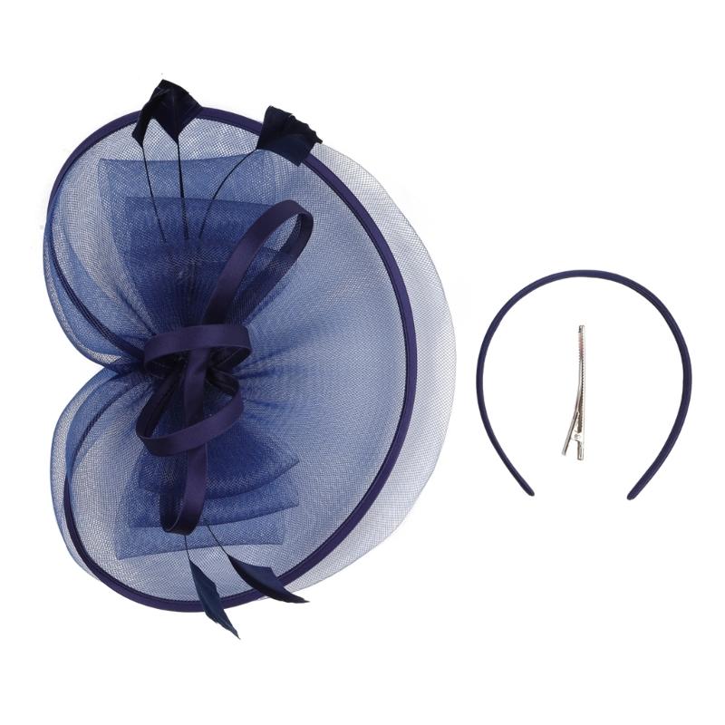 Retros Feather Mesh Hair Clip Handmade Elegant Hair Accessory For Women Wedding Party Retros Style Lightweight Decoration