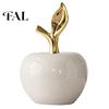 Elegant Living Room Table Ornaments Resin Apples Figurine with Leaf, Minimalist Fruit Ornament, Unique Gifts for Opening Ceremony Arts Crafts